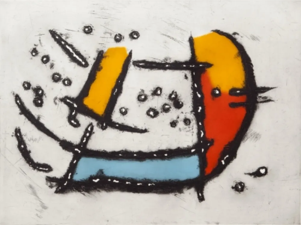 Aguatinta Jacobsen - La Seine - Bateau Mouche