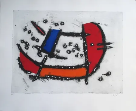 Grabado Jacobsen - La Seine - Bateau Mouche