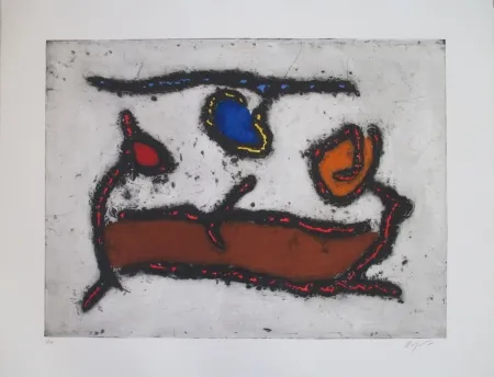 Aguafuerte Jacobsen - La Seine - Le Barque