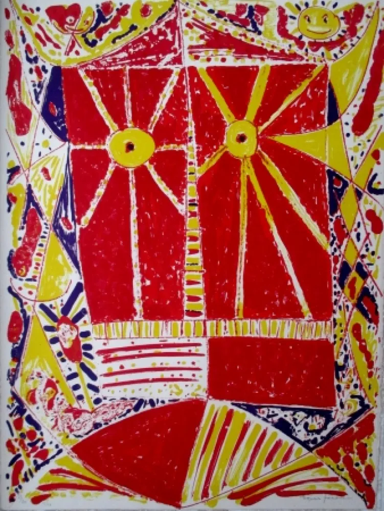 Litografía Jacobsen - Red Mask