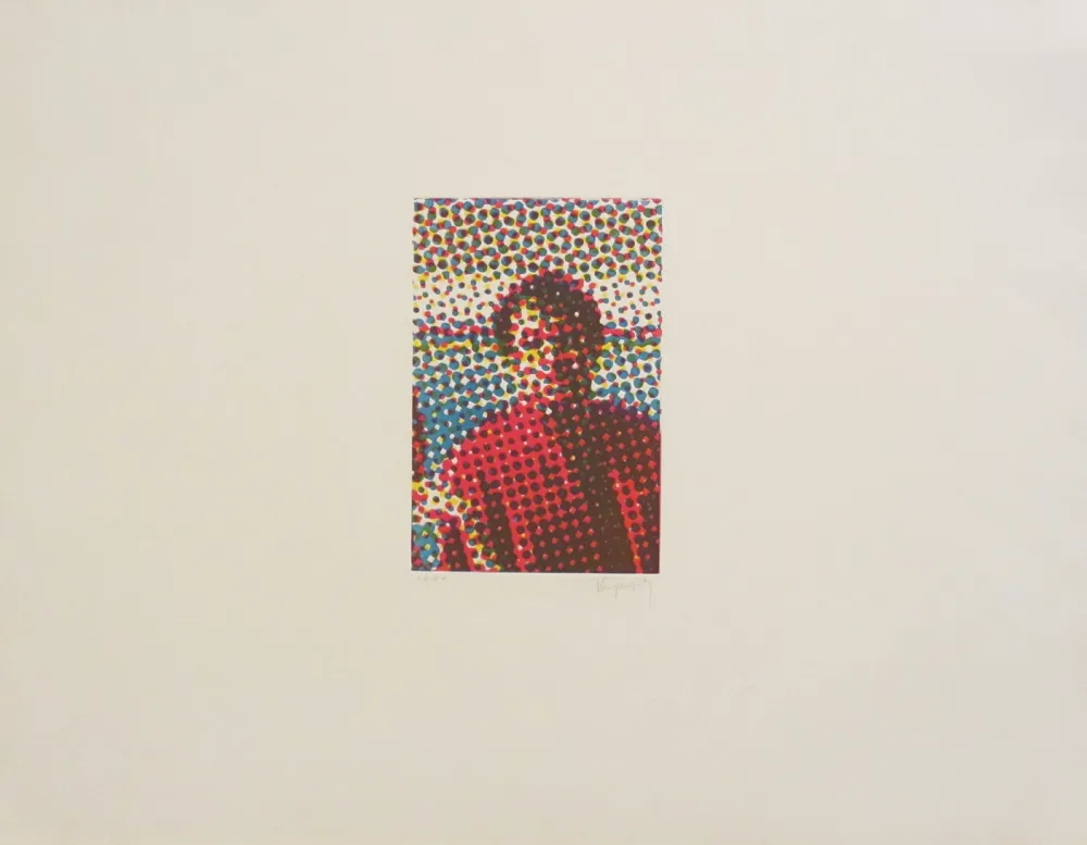 Aguafuerte Y Aguatinta Jacquet - Portrait de Mario Schifano