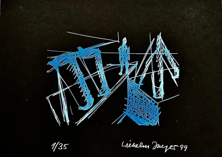 Serigrafía Jaeger - Begegnungen Blau