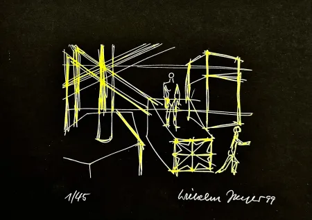 Serigrafía Jaeger - Begegnungen Gelb