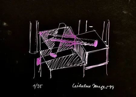 Serigrafía Jaeger - Konstruktive Elemente Rosa