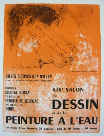 Cartel Jansem - Affiche salon du dessin et de la peinture à l'eau