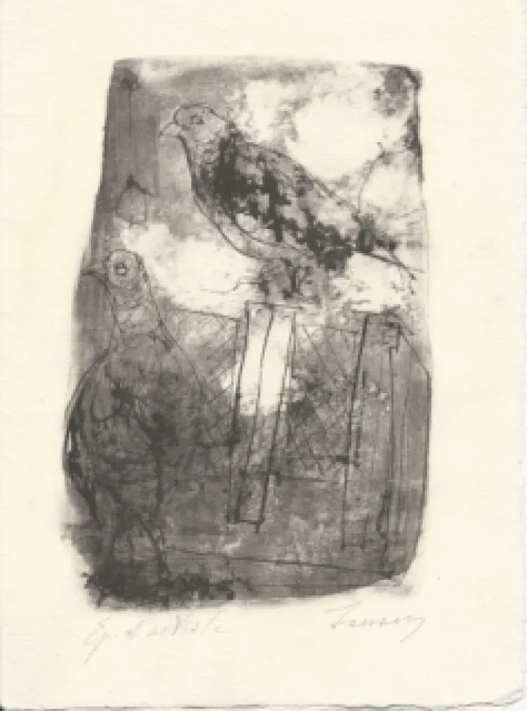 Litografía Jansem - Pigeons