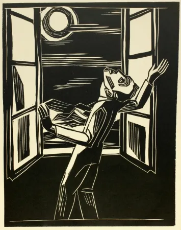 Grabado En Madera Jansen - Zwei Menschen-Bilder