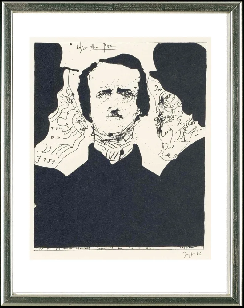Litografía Janssen - Edgar Allen Poe, 13.2.1966