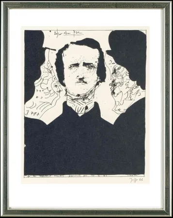 Litografía Janssen - Edgar Allen Poe, 13.2.1966