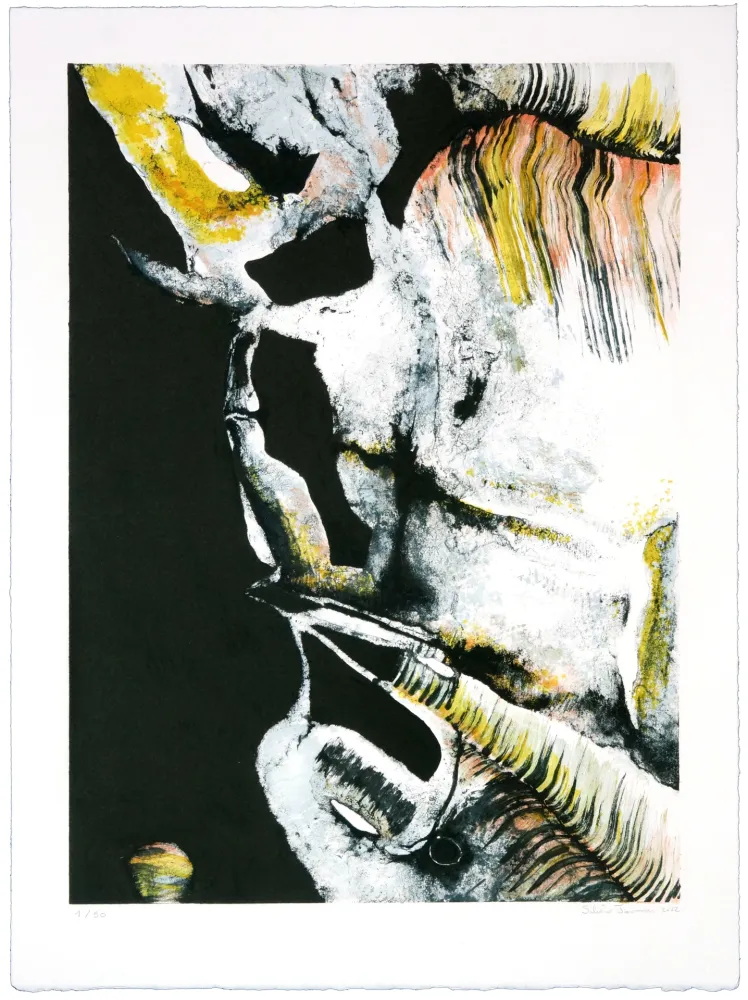 Litografía Jarrosson - Naissance de fossiles