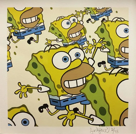 Serigrafía Jerkface - Homerbob Spécial Edition