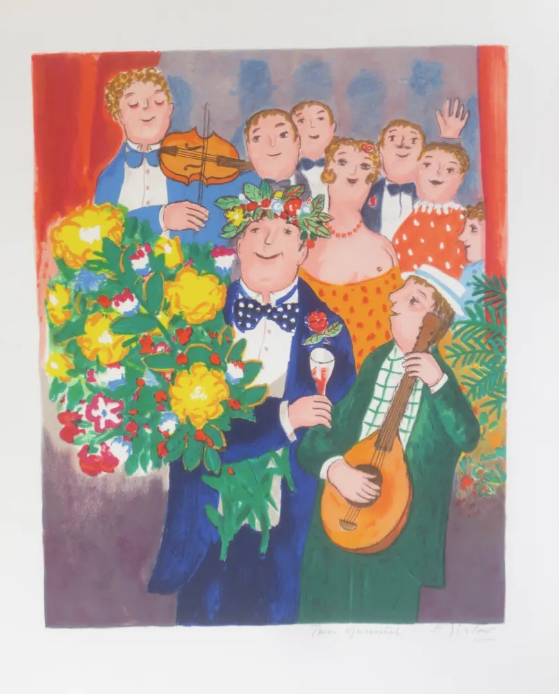 Litografía Jirlow - Le laureat