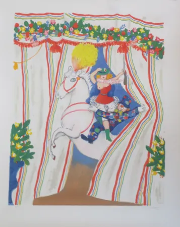 Litografía Jirlow - L'écuyére