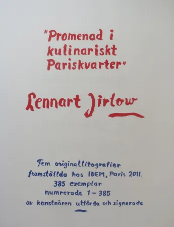 Litografía Jirlow - Promenade culinaire a PARIS