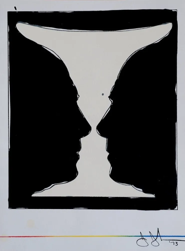 Litografía Johns - Cup two Picasso