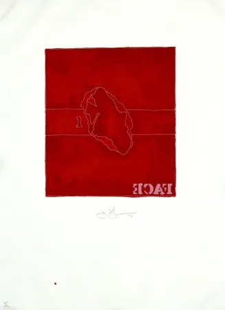 Litografía Johns - Face