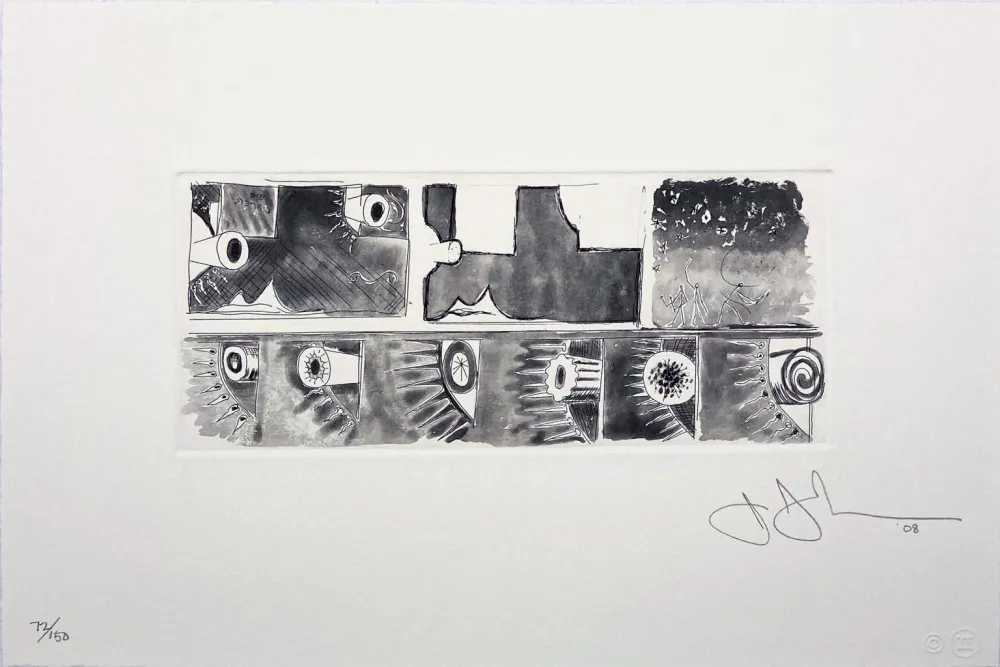 Aguatinta Johns - Untitled from the Artist for Obama Portfolio