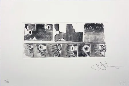 Aguatinta Johns - Untitled from the Artist for Obama Portfolio