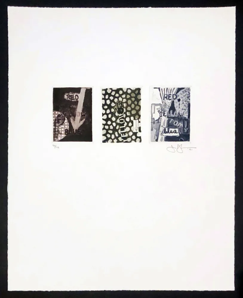 Grabado Johns - Untitled (Red, Yellow, Blue)