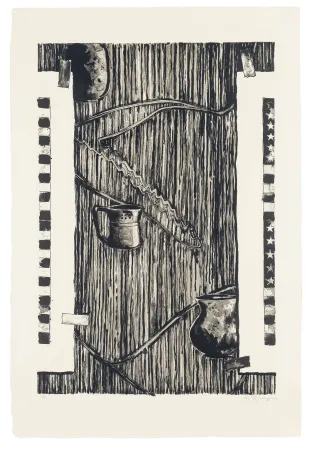 Litografía Johns - Ventriloquist