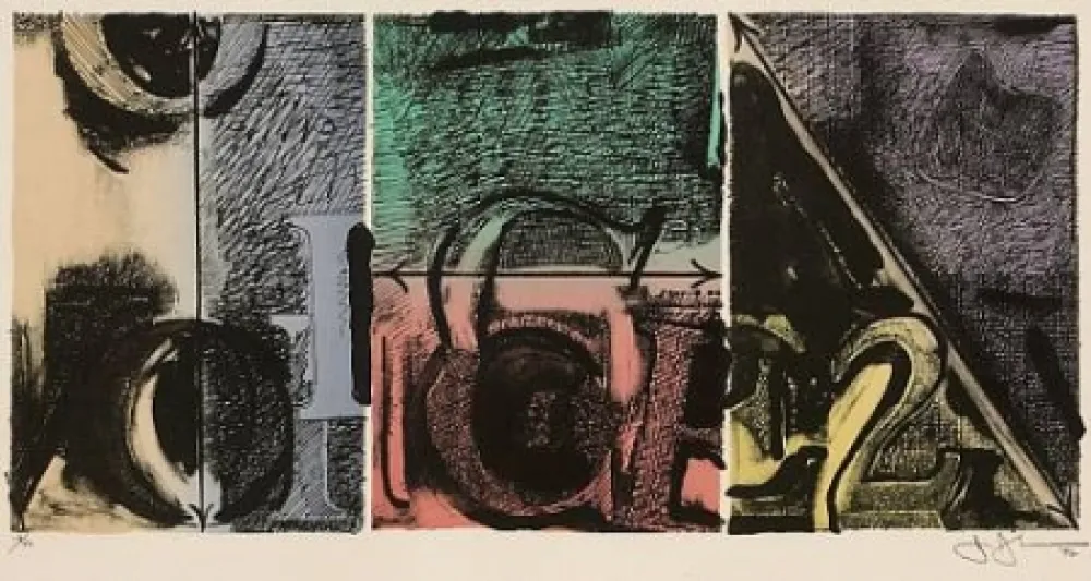 Litografía Johns - Voices 2