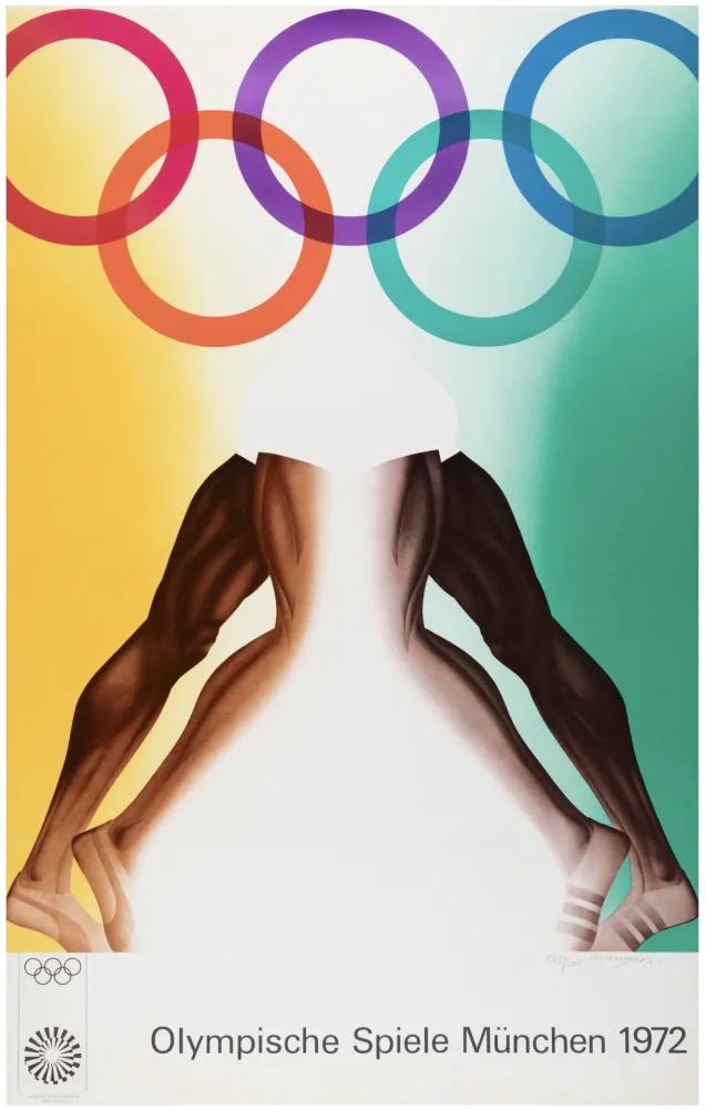 Litografía Jones - Runners, from the Munich Olympics Portfolio, 1971 - Hand-signed