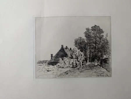 Aguafuerte Jongkind - La nourrice / The Nurse