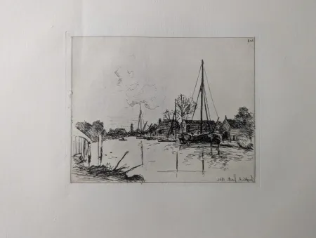 Aguafuerte Jongkind - Le canal / The Canal