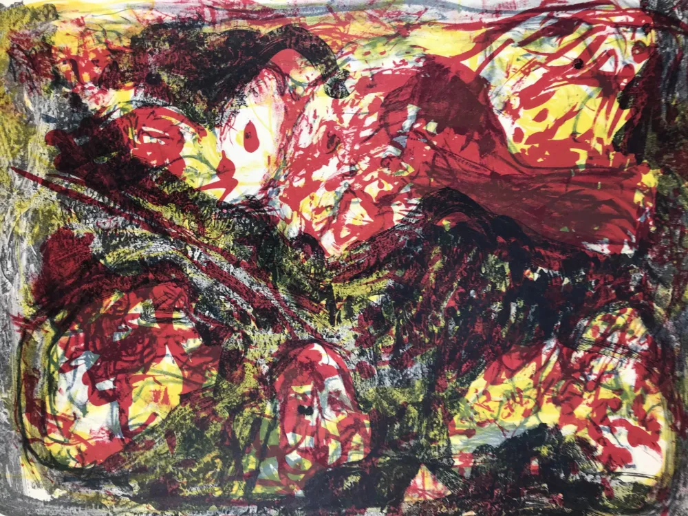 Litografía Jorn - CLAIR-OBSCUR