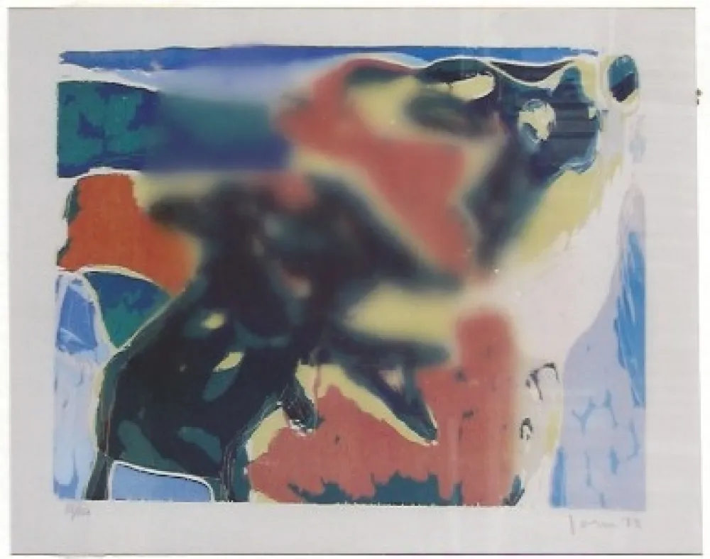 Grabado En Madera Jorn - Cobra, composición (portafolio Cobra II)