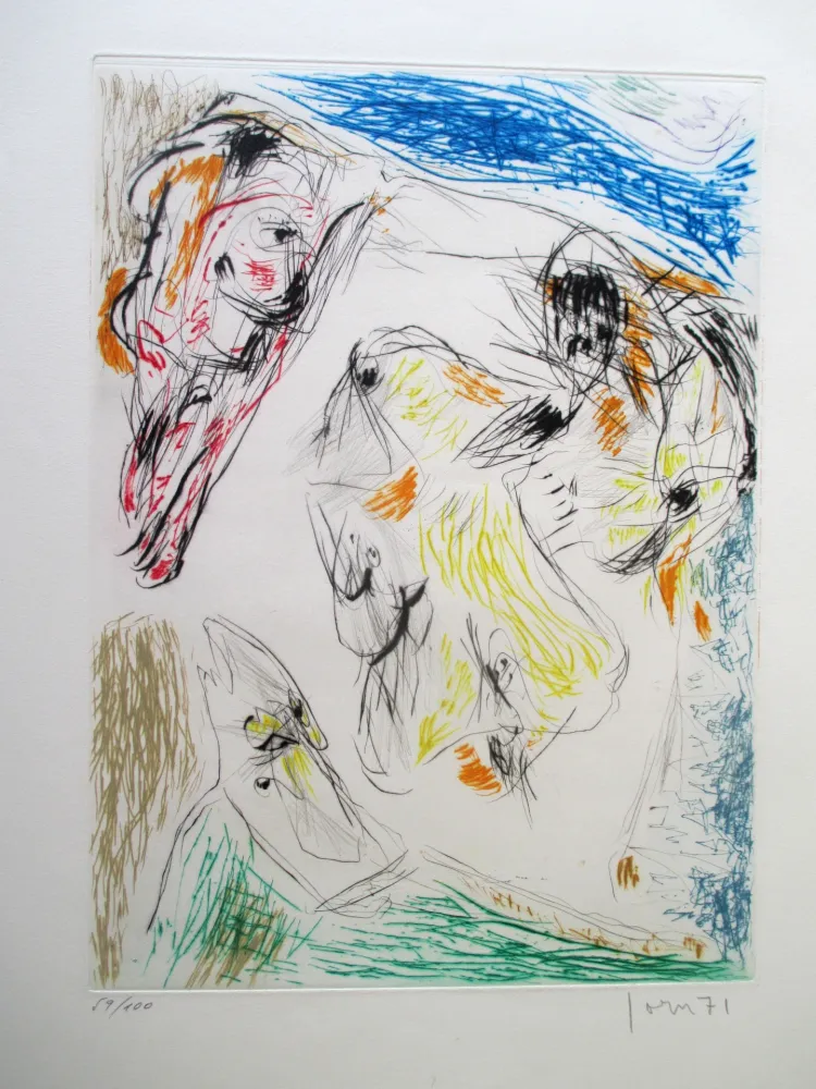 Grabado Jorn - Euclide coincé