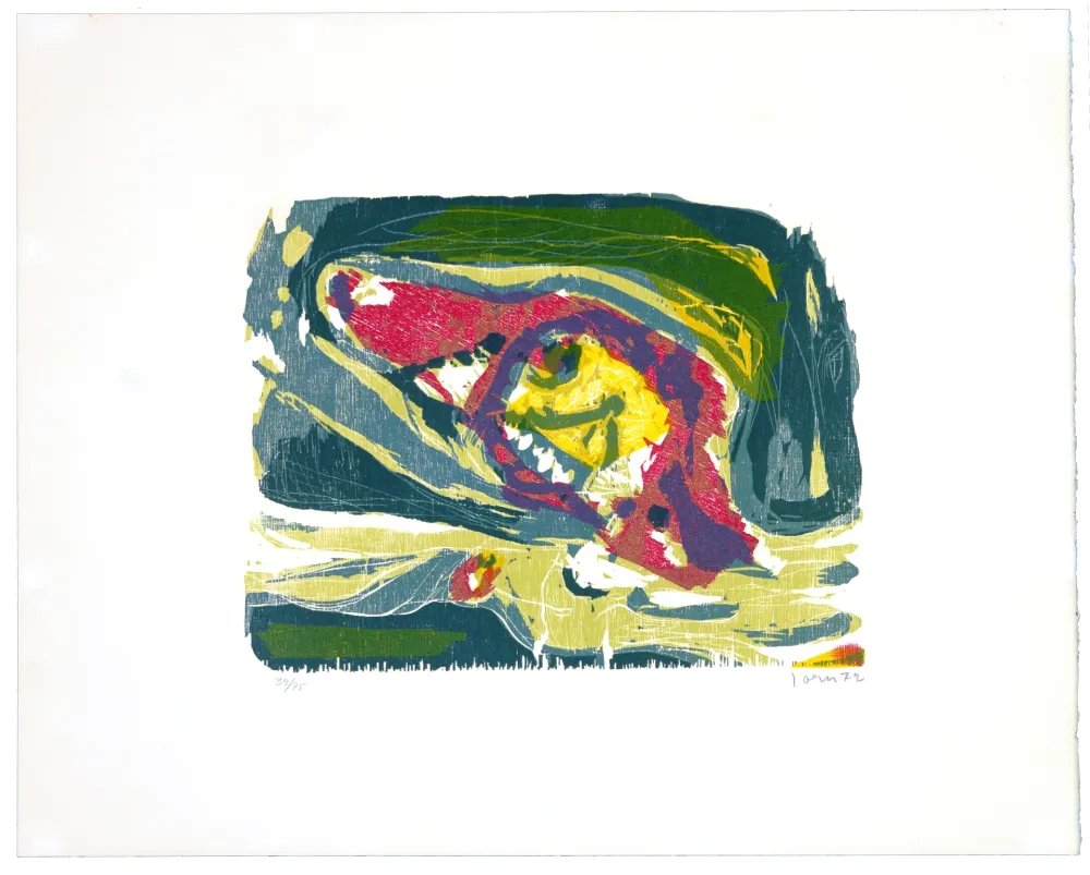 Grabado En Madera Jorn - Fièvre quarte lune