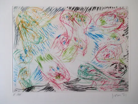 Grabado Jorn - La sortie joyeuse