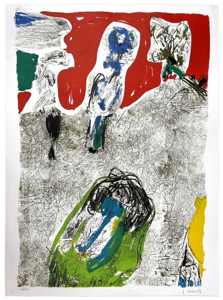 Litografía Jorn - La vallée de Charme