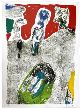 Litografía Jorn - La vallée de Charme