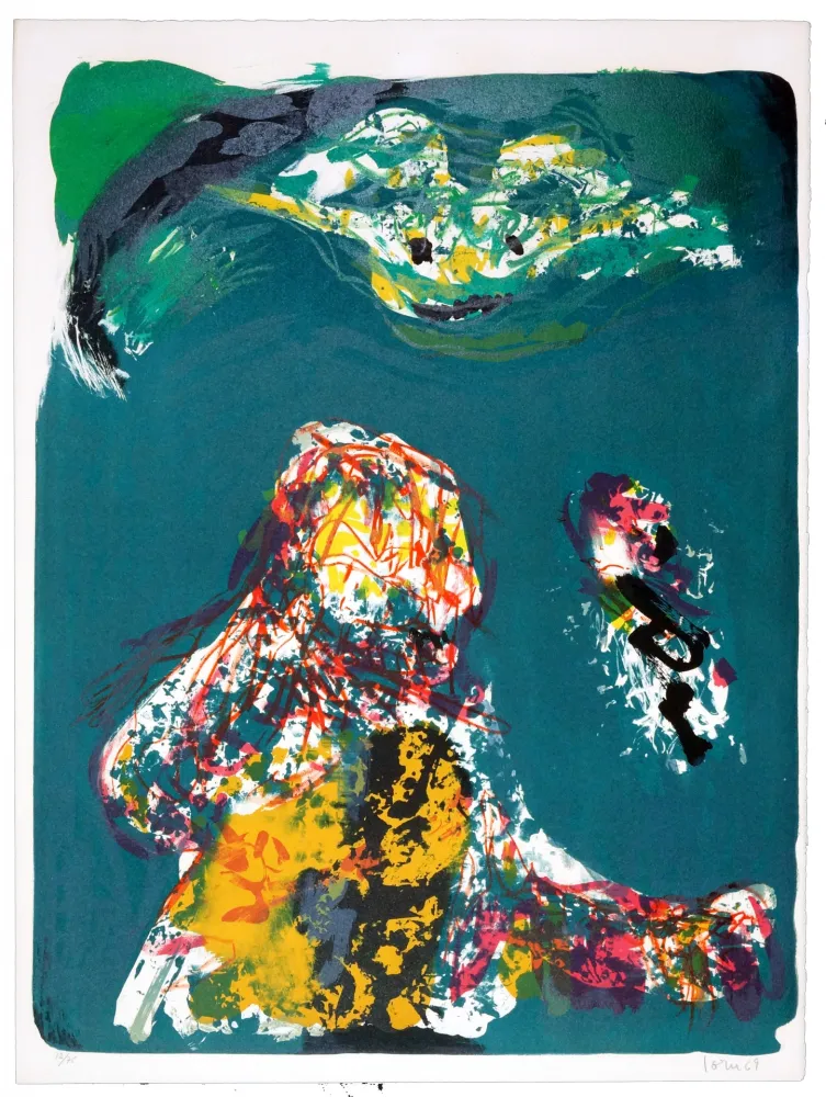 Litografía Jorn - Liberté surveillée