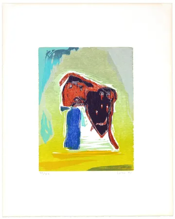 Grabado En Madera Jorn - Rideau convolant