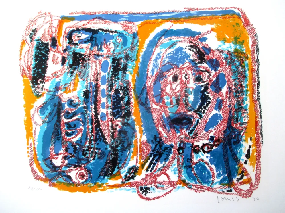 Litografía Jorn - Tendresse Ratée