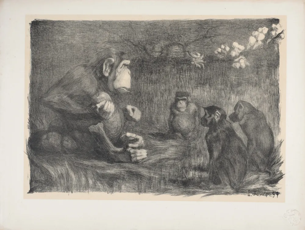 Litografía Jouve - Le Jugement de Pâris, 1897