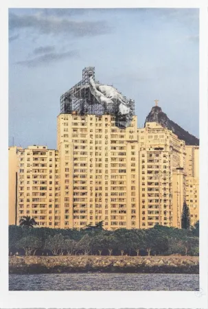 Litografía Jr - JR - Giants, Mohamed Younes Idriss from Sudan, Flamengo, Vertical, © Comité International Olympique, Rio de Janeiro, Brazil