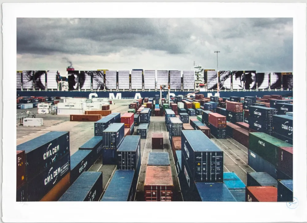 Litografía Jr - Women Are Heroes, Elizabeth Kamanga on Sea, Le Havre, France, 2017