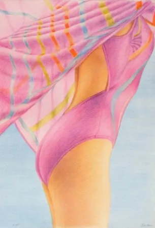 Litografía Kacere - PURPLE SWIMMER (OLYMPICS OF BARCELONA)