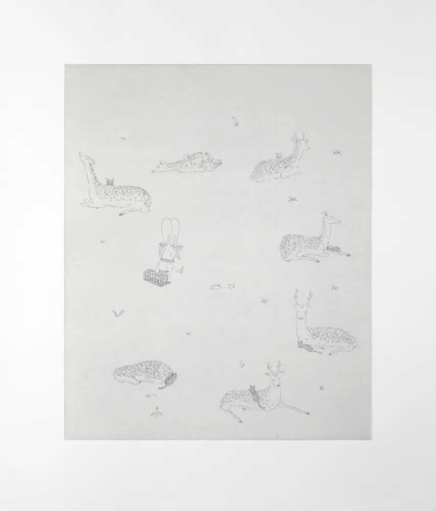 Grabado Kaga - Catching of the 7 wild black cats