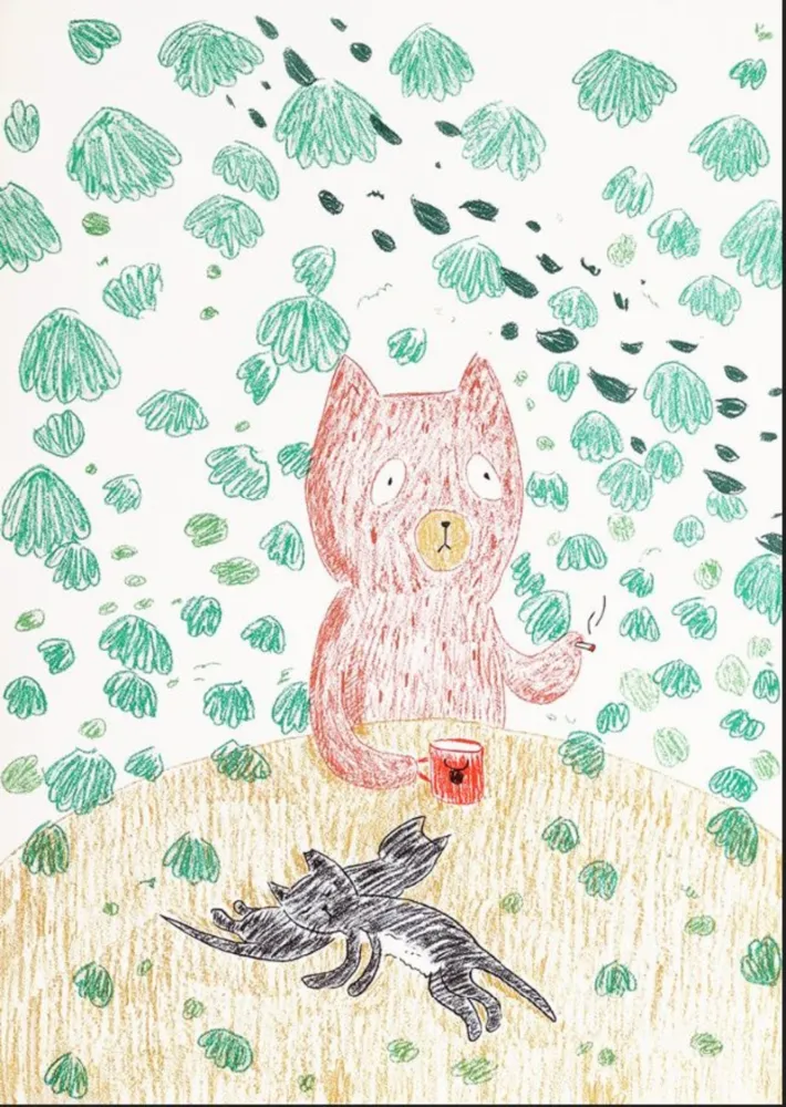 Litografía Kaga - Kumacchi in green 1