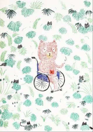 Litografía Kaga - Kumacchi in green 2