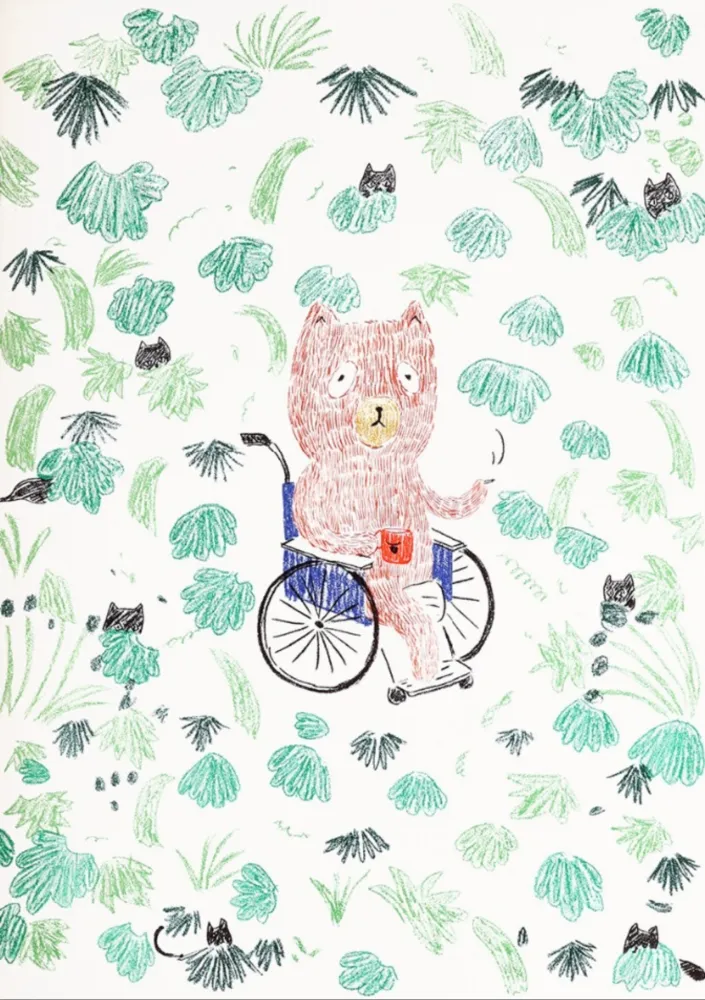 Litografía Kaga - Kumacchi in green 2