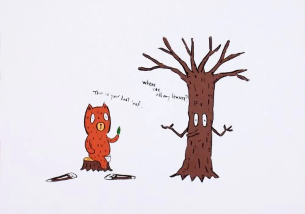 Litografía Kaga - This is the last leaf