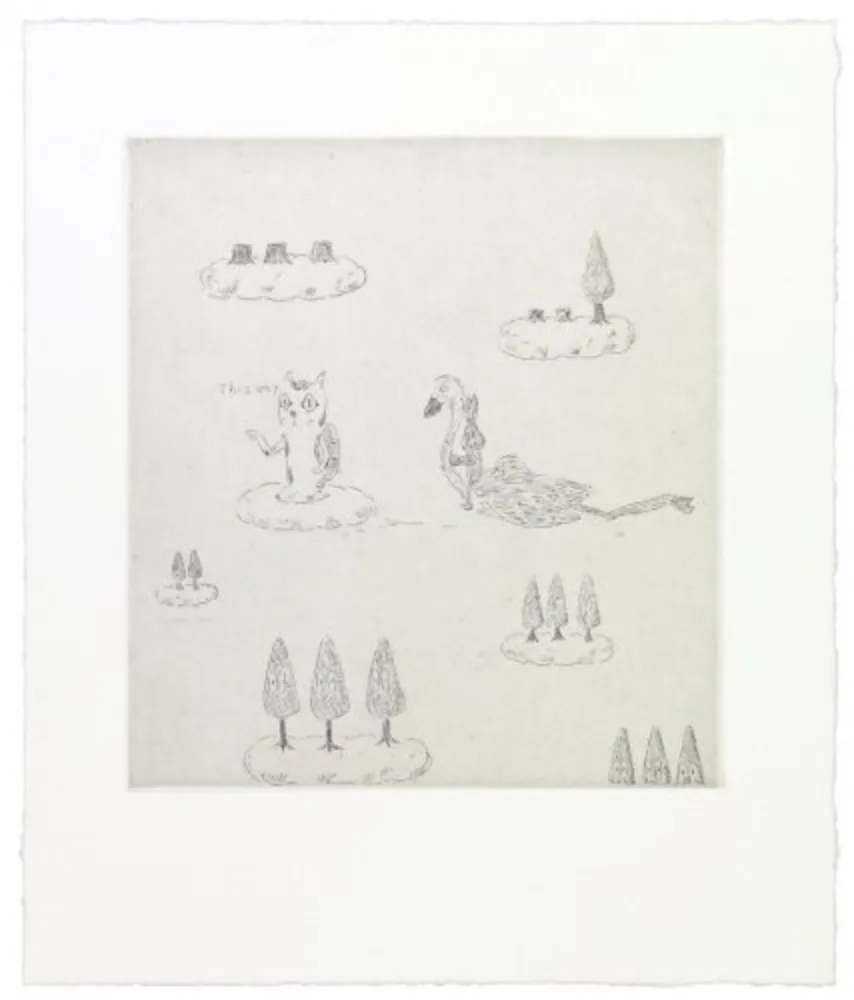 Grabado Kaga - This way cat leads Robert