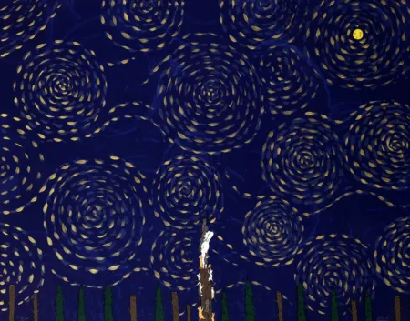 Litografía Kaga - Usacchi - FULL MOON