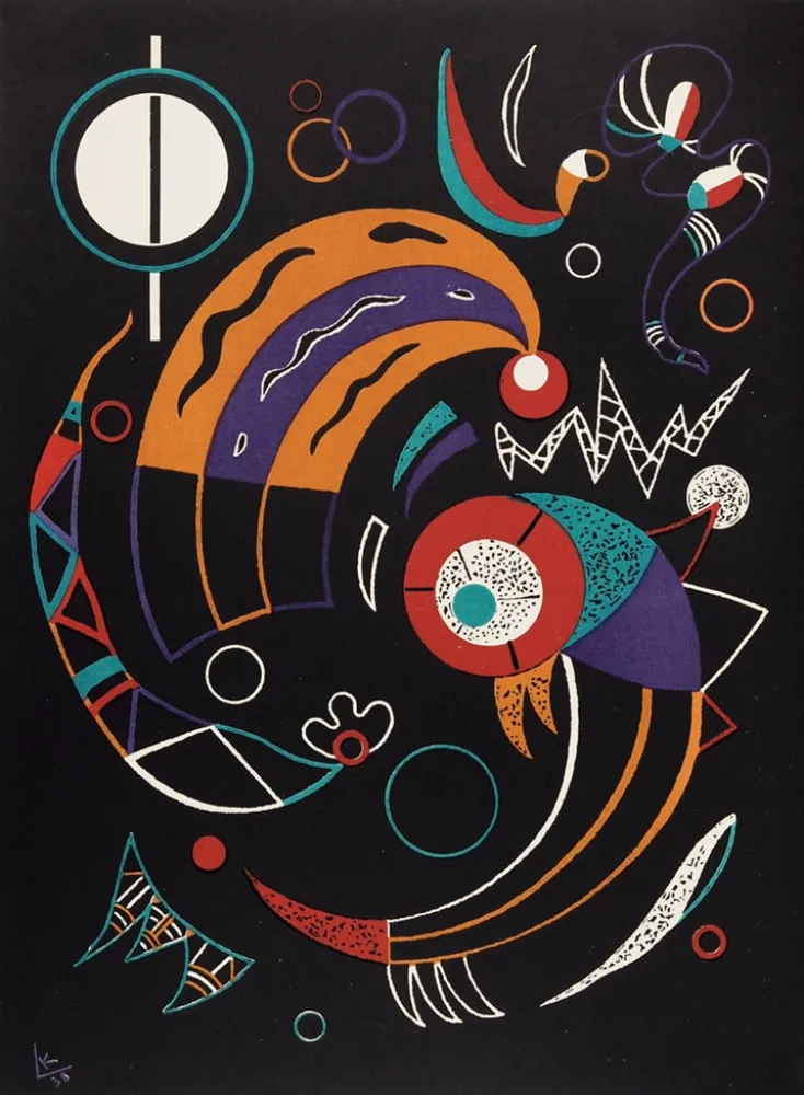 Litografía Kandinsky - Comètes